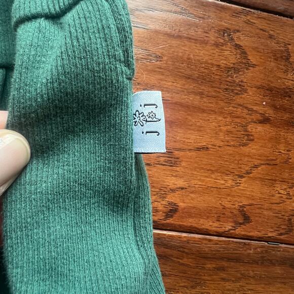 Jane + Jo Dress 3T Green Ribbed Dress Flutter Sleeve Zipper Back Holiday - Picture 4 of 7